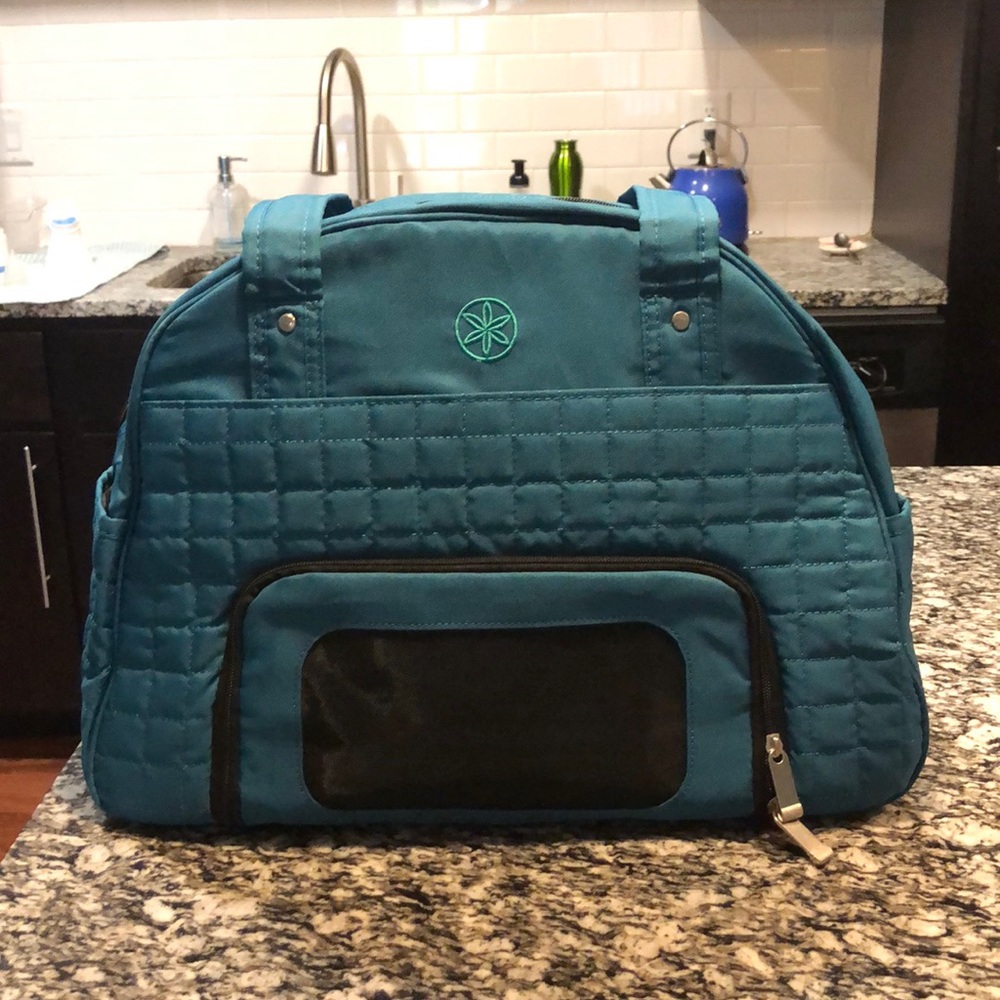 Gaiam Everything Fits Gym and yoga bag Teal NEW